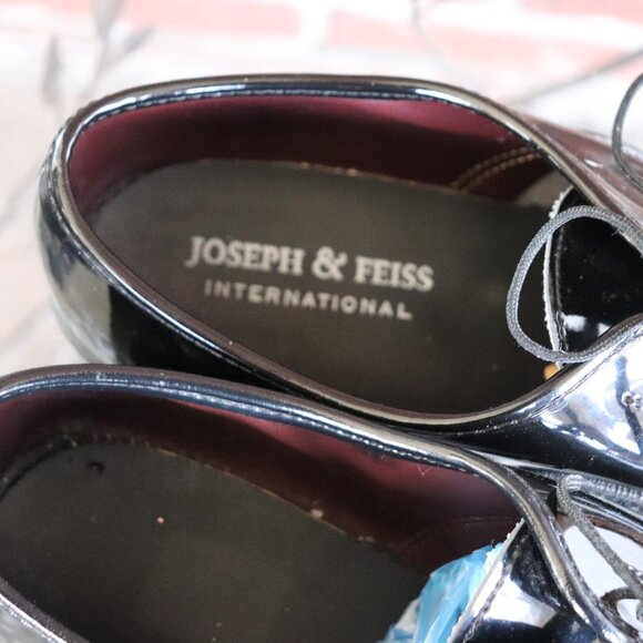 joseph feiss shoes * black * shiny * size 10.5 * mens - Picture 11 of 14